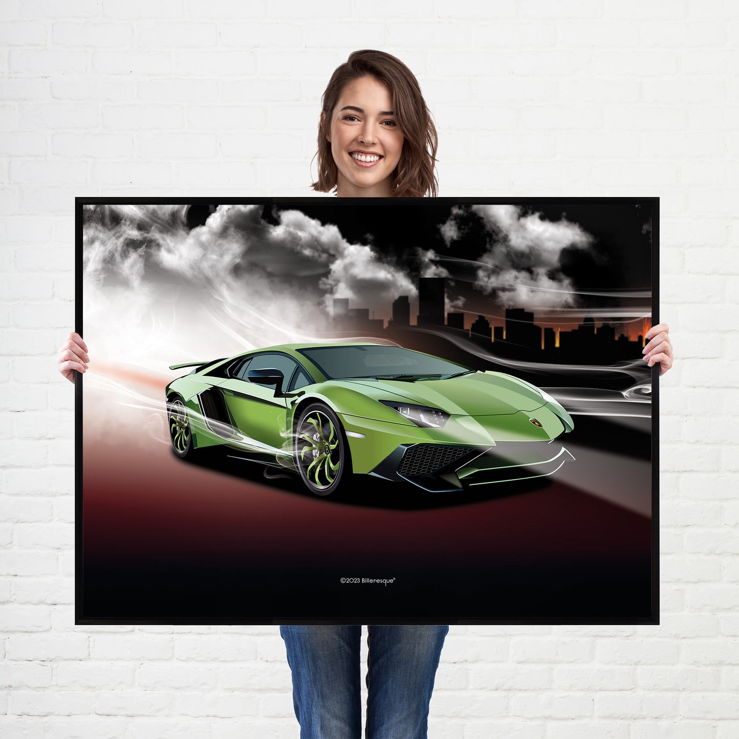 Lamborghini Aventador Supercar Poster - fast sports cars print