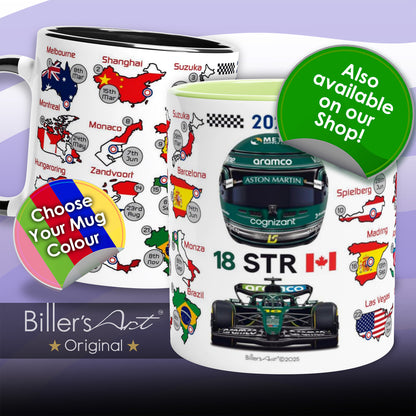 Lance Stroll Formula 1 Aston Martin 2025 Racing Car Print