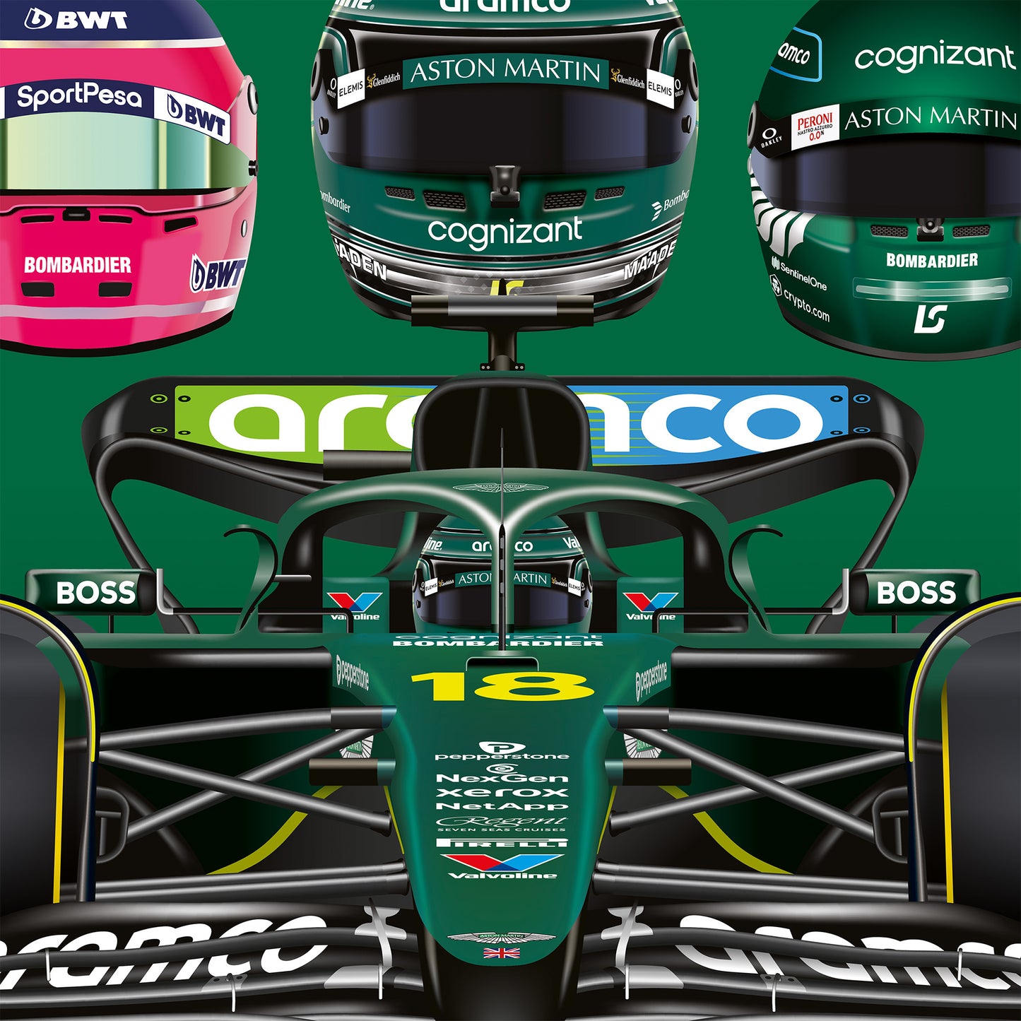 Lance Stroll 2026 Formula 1 Celebration Print