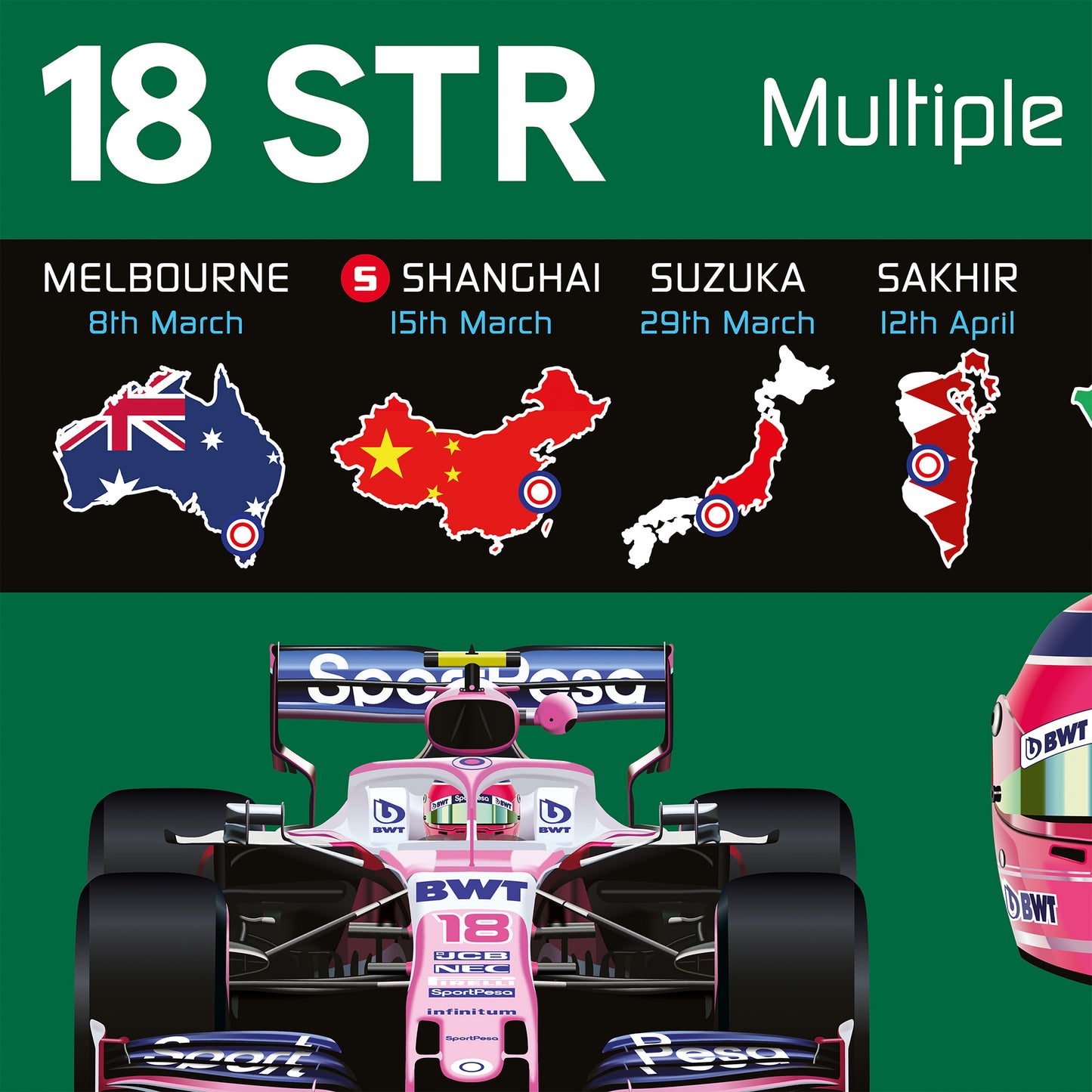 Lance Stroll 2026 Formula 1 Celebration Print