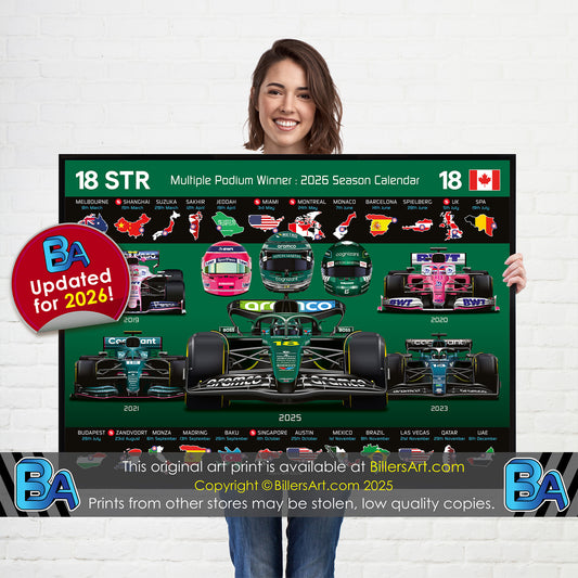 Lance Stroll 2026 Formula 1 Celebration Print