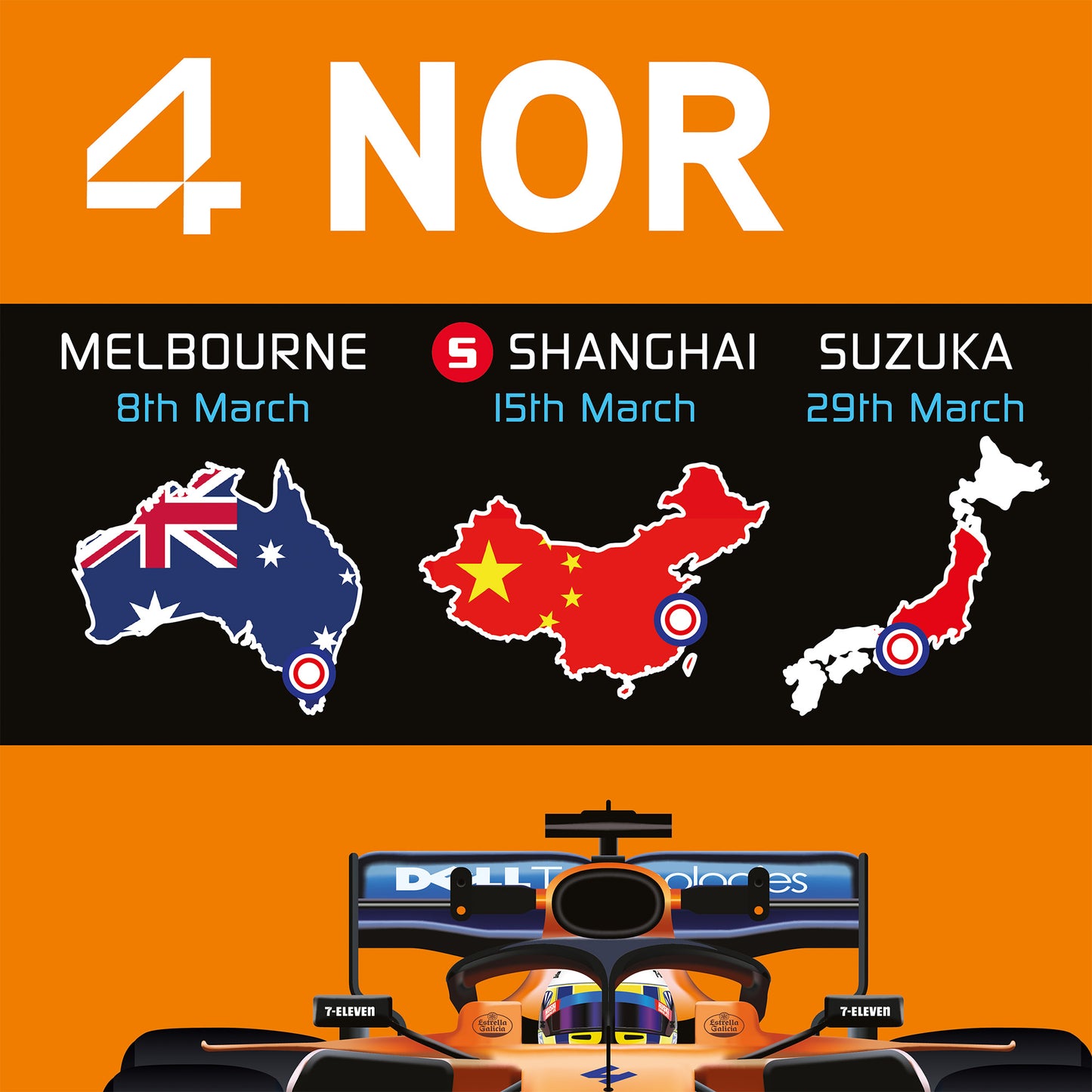 Lando Norris 2026 Formula 1 Celebration Print