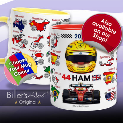 Lewis Hamilton Formula Ferrari 2026 Racing Car Print