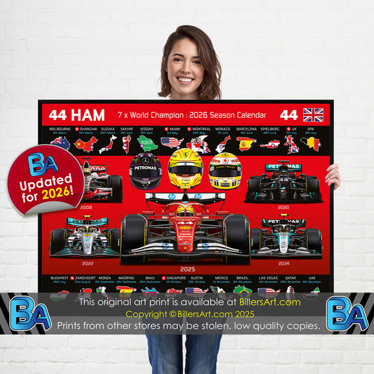 Lewis Hamilton 2026 Formula 1 Celebration Print