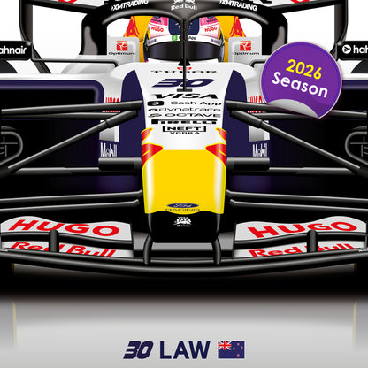 Liam Lawson Formula Racing Bulls 2026 Car Print