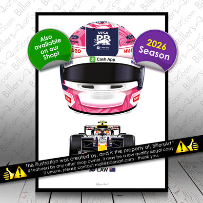 Liam Lawson Formula Racing Bulls 2026 Car Print