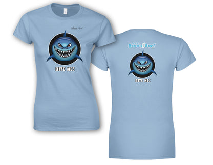 BEACH & SURF Leisure Wear - Bite Me Shark Womens Slim Fit T-Shirt