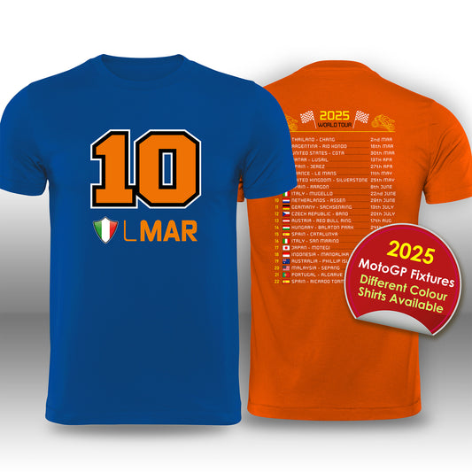 Luca Marini 2025 MotoGP Race Calendar T-Shirt