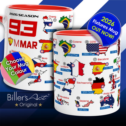 Marquez 93 MotoGP 2026 Season Fixtures Racing Calendar Marc Mug