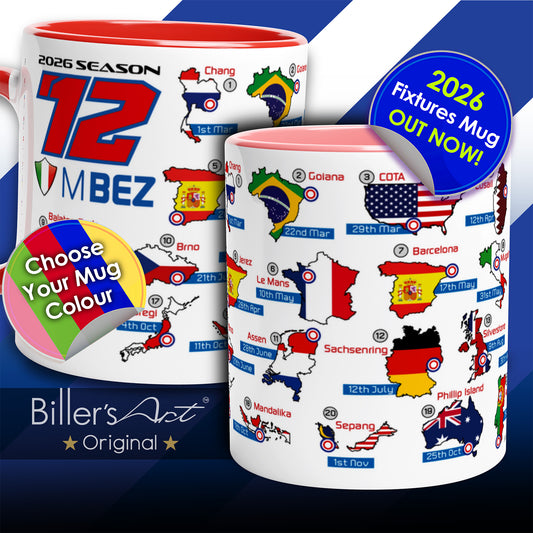 Marco Bezzecchi MotoGP 2026 Season Fixtures Racing Calendar Mug