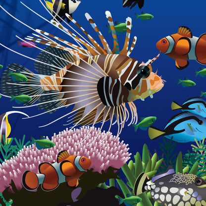 Marine Coral Reef Fish Poster Wall Print