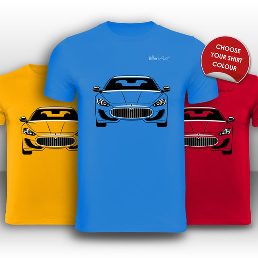 Maserati Gran Turismo Front View High Quality T-Shirt