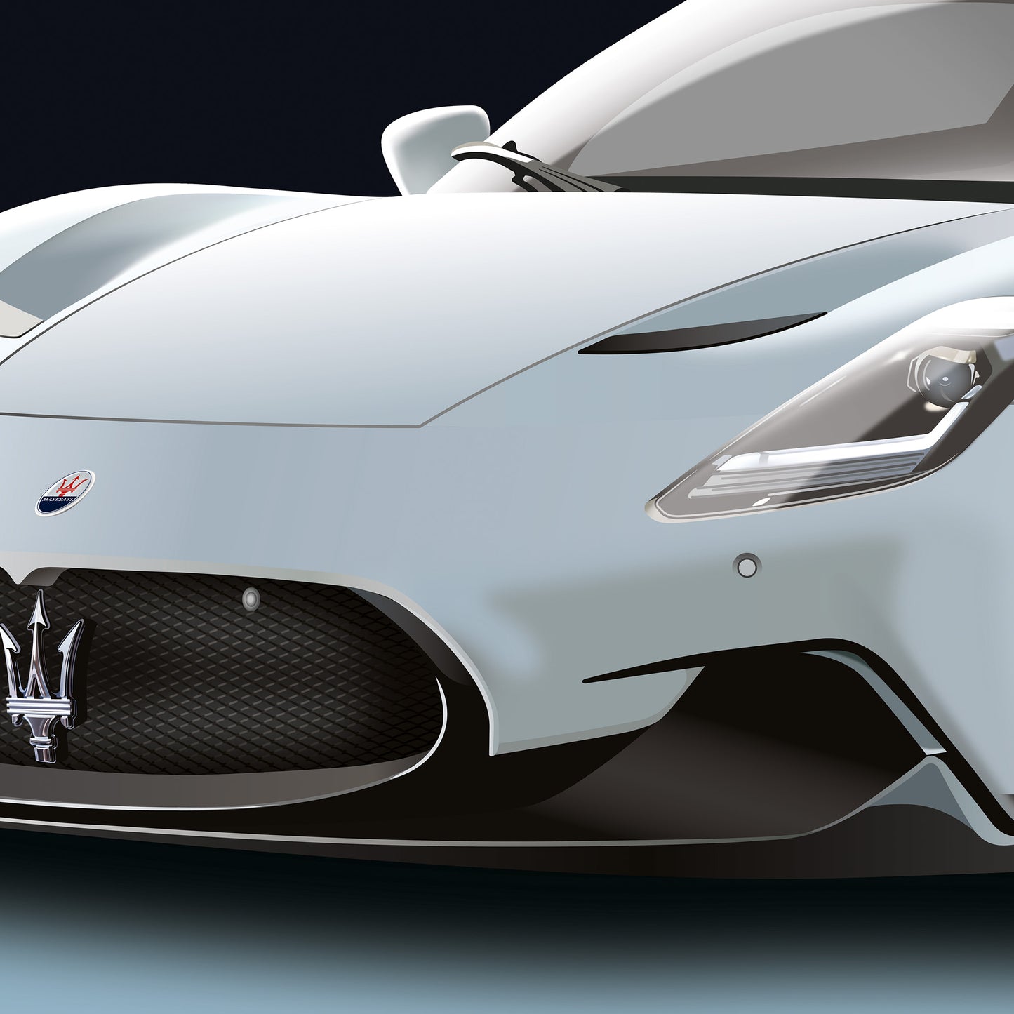 Maserati MC20 Supercar Print - fast sports cars Poster