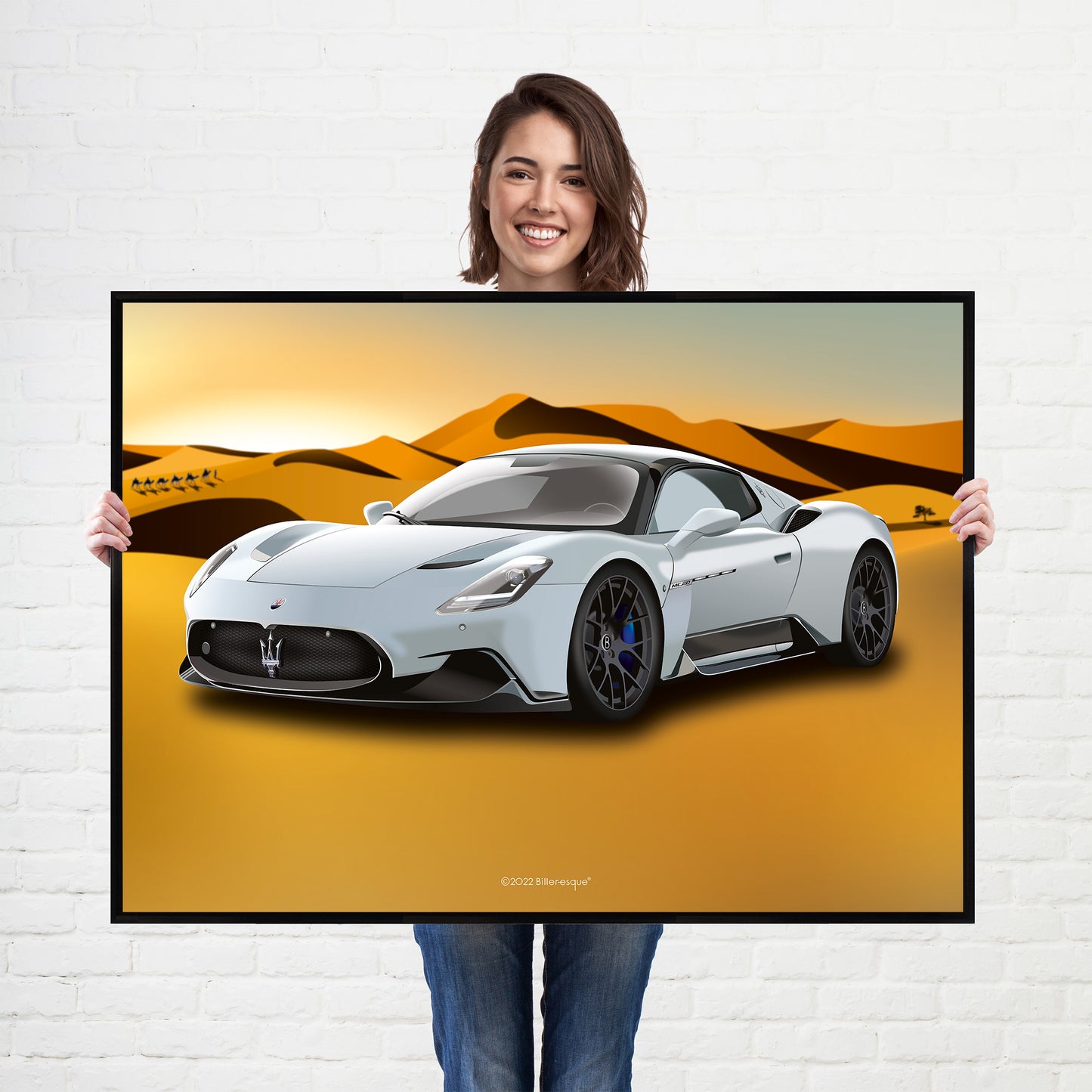 Maserati MC20 Supercar Print - fast sports cars Poster