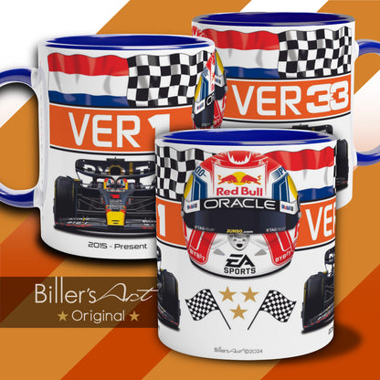 Classic World Champion Max Verstappen's Car & Helmet Formula 1 Mug