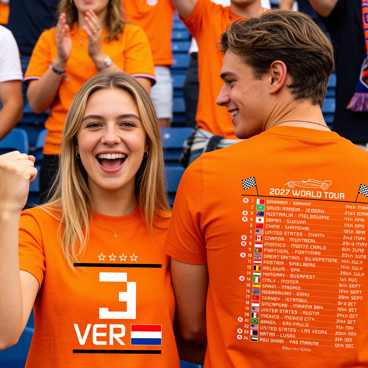 Max Verstappen F1 2027 Calendar T-Shirt