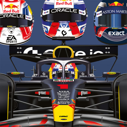 Max Verstappen 2026 Formula 1 Celebration Print In Blue