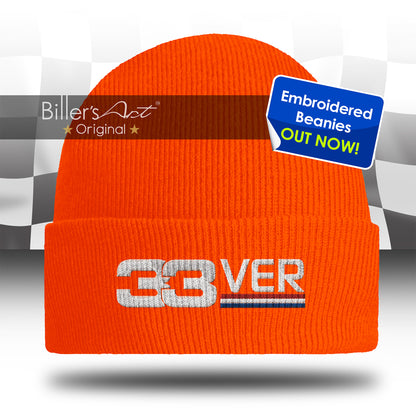 Max Verstappen 33 Embroidered F1 Beanie
