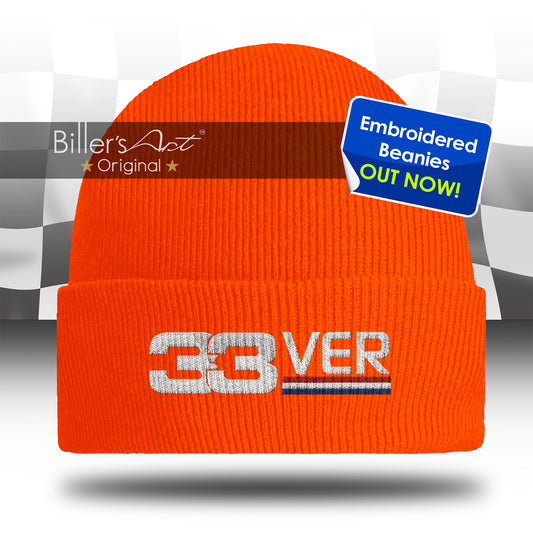 Max Verstappen 33 Embroidered F1 Beanie