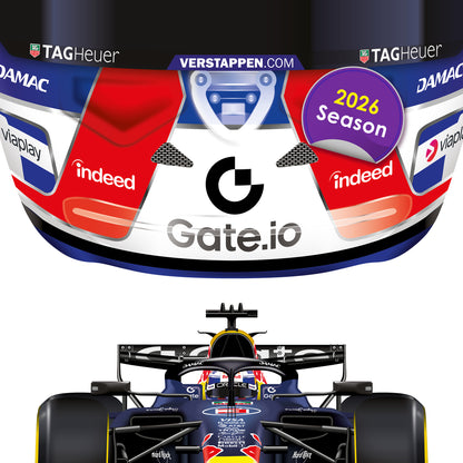 Max Verstappen Formula 1 Racing Helmet 2026 Red Bull Print