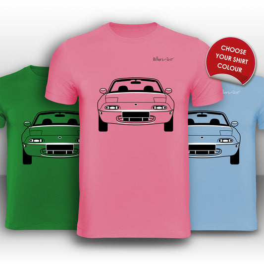 Mazda MX-5 1989 Front View High Quality T-Shirt