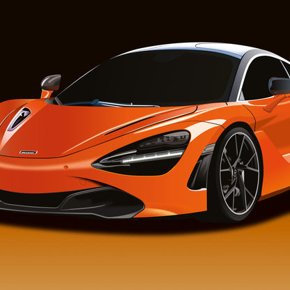 McLaren 720S Supercar Print - fast sports cars Poster