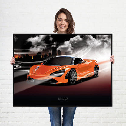 McLaren 720S Supercar Print - fast sports cars Poster