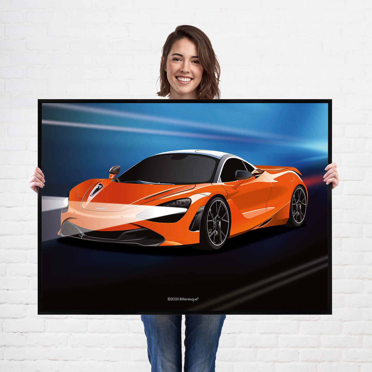 McLaren 720S Supercar Print - fast sports cars Poster