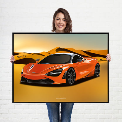 McLaren 720S Supercar Print - fast sports cars Poster