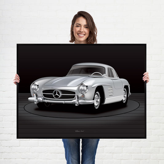 Mercedes 300SL 1950's 2 Seater Gullwing Coupé Sports Car Classic Car Print