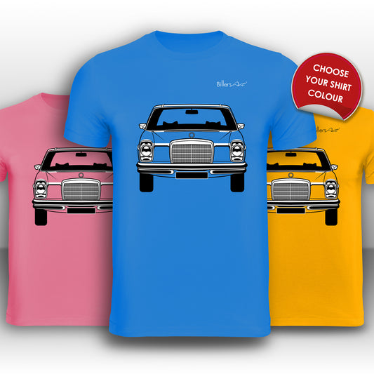 Mercedes W115 1973 Front View High Quality T-Shirt
