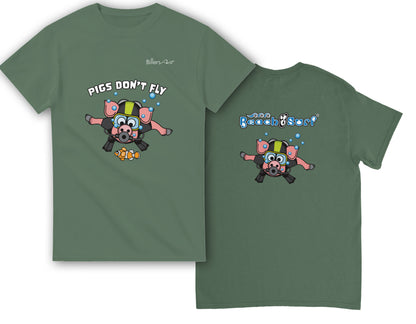 Pigs Don't Fly - Scuba Diving T-Shirt - Beach & Sure Leisure Wear