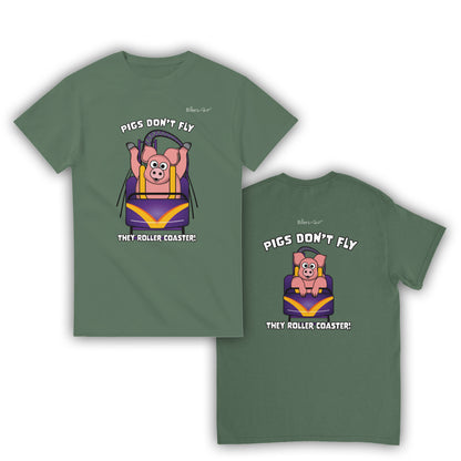 Pigs Don't Fly - Rollercoaster T-Shirt