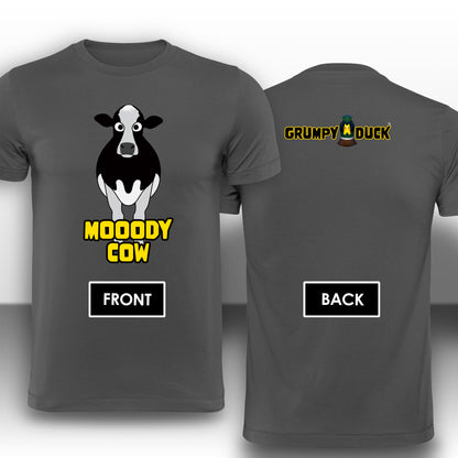 Mooody Cow Fun T-Shirt Design - Grumpy Duck Leisure Wear