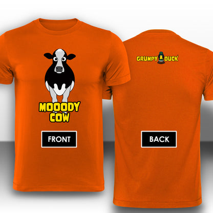 Mooody Cow Fun T-Shirt Design - Grumpy Duck Leisure Wear