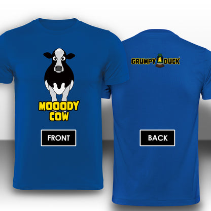 Mooody Cow Fun T-Shirt Design - Grumpy Duck Leisure Wear