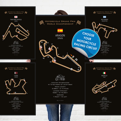 Motorcycle Racing Circuit Prints - MotoGP Circuits