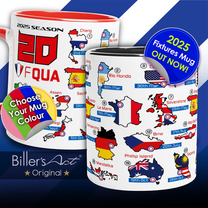 Fabio Quartararo MotoGP 2025 Season Fixtures Racing Calendar Mug