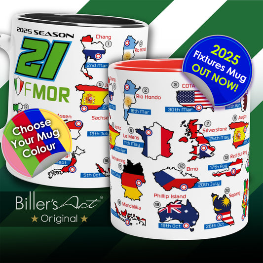 Franco Morbidelli MotoGP 2025 Season Fixtures Racing Calendar Mug