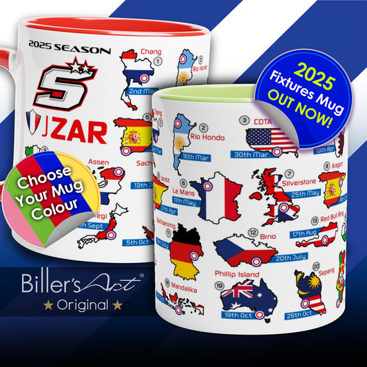 Johann Zarco MotoGP 2025 Season Fixtures Racing Calendar Mug