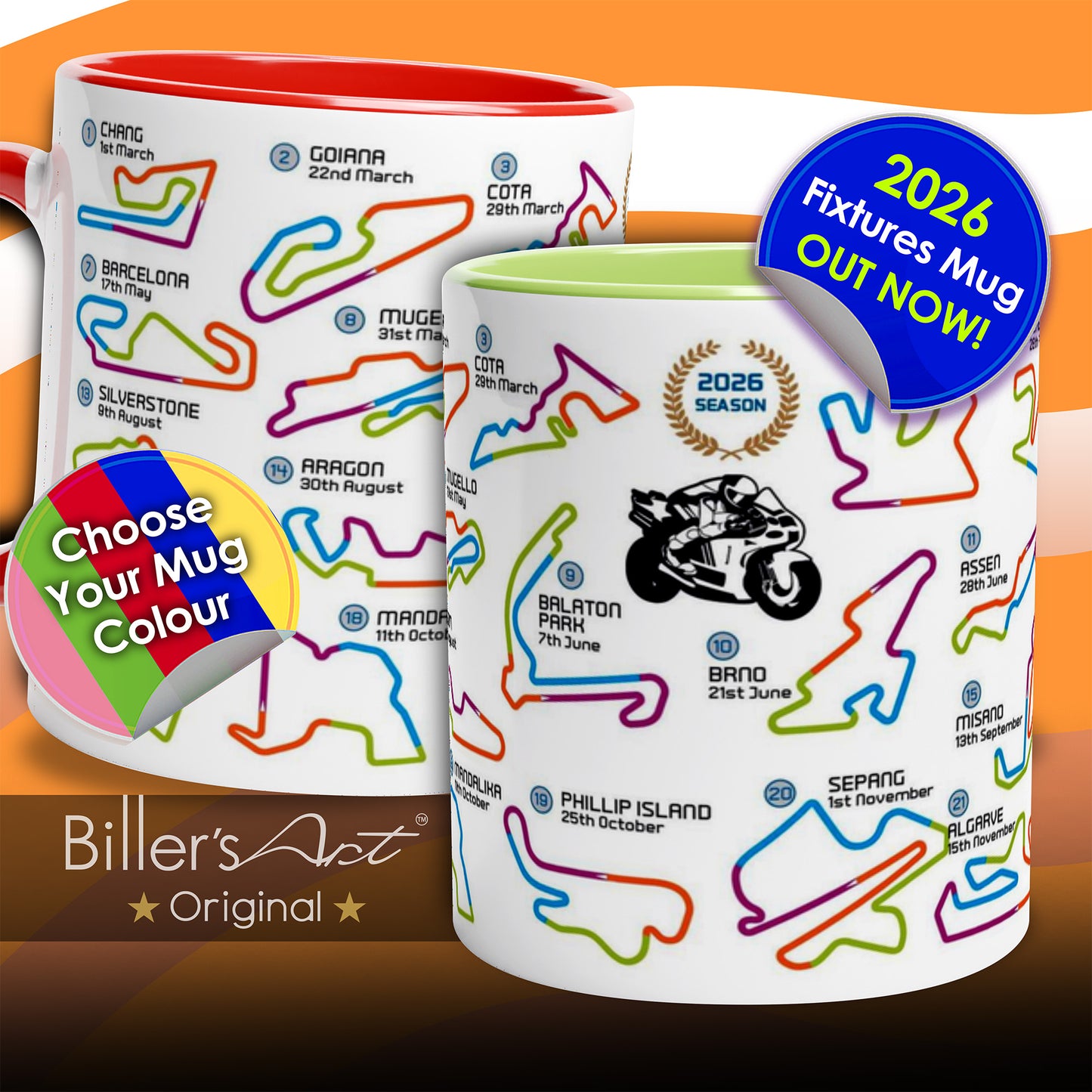 2026 MotoGP Circuit Calendar Mug