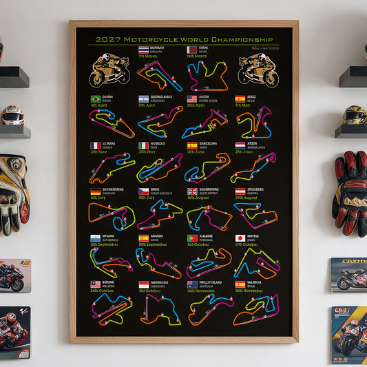 MotoGP 2027 Circuit Fixtures Portrait Print