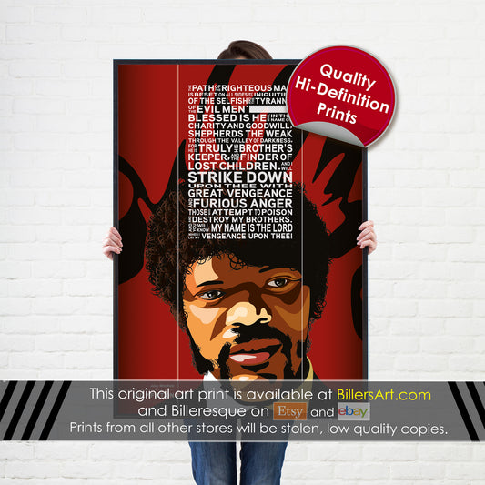 Pulp Fiction Movie Jules Winnfield Quote Print - Samuel L Jackson