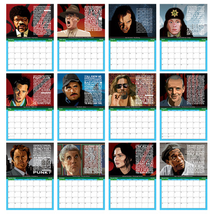 Movie Quotes 2026 Calendar - Film and Movie Calendar