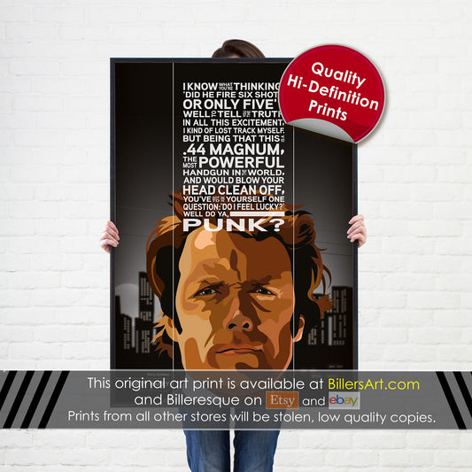 Dirty Harry Movie Print - Harry Callahan Quote