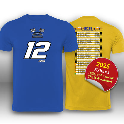 No12 Stock Car Racing T-Shirt - Ryan Blaney