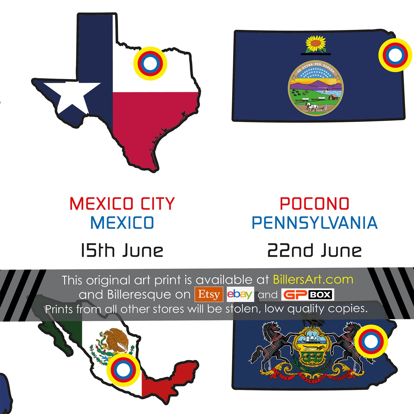 NASCAR 2025 Detailed Season Fixtures Portrait Wall Calendar with US States and State Flags print