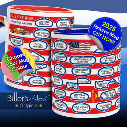 Nascar 2024 Calendar Mugs - All Race Dates and Track Layouts