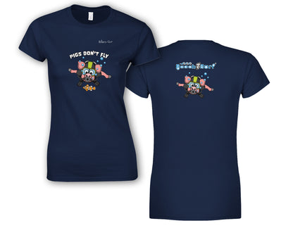Pigs Don't Fly - Scuba Diving - Beach & Sure Leisure Wear Womens' Slim Fit T-Shirt