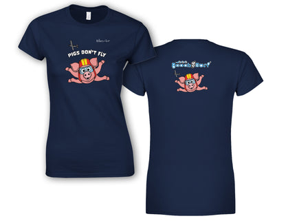 Pigs Don't Fly - Sky Diving - Beach & Sure Leisure Wear Womens' Slim Fit T-Shirt